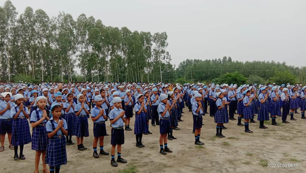 Morning Assembly After Summer Vacation